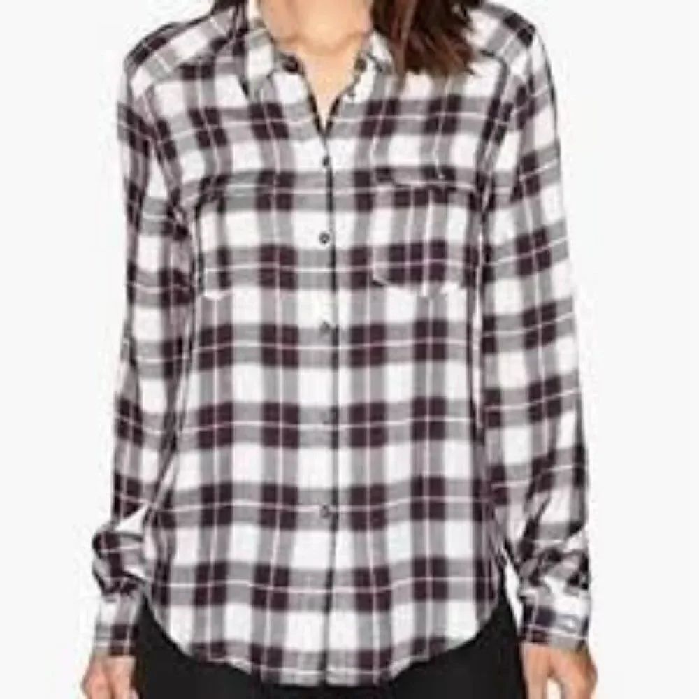 NWOT Paige Mya Plaid Viscose Shirt Top